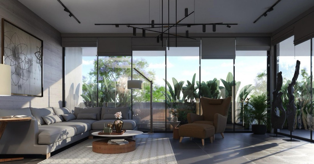 Vann Esthana model villa — living room interior
